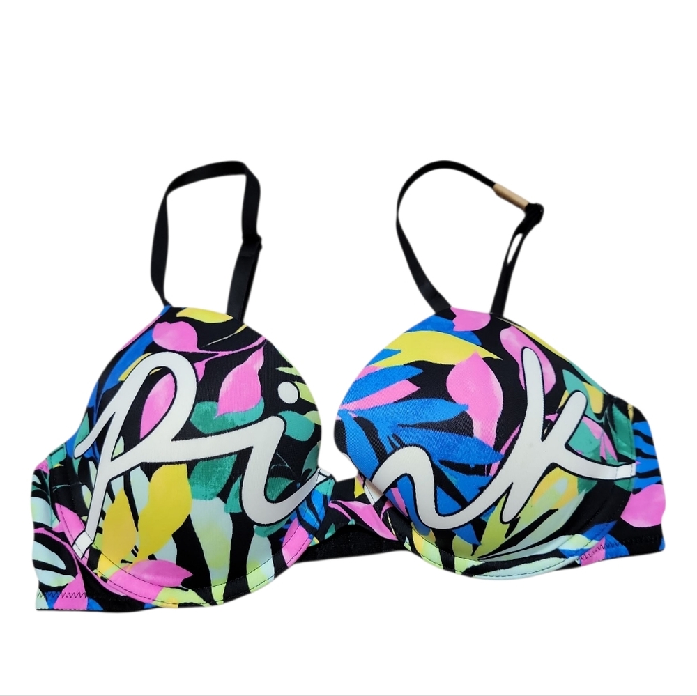 PINK Victoria's Secret New Colorful Bra Size 32C Feminine Adjustable Strap